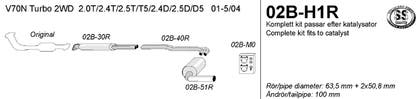 Avgassytem V70 Turbo 2WD